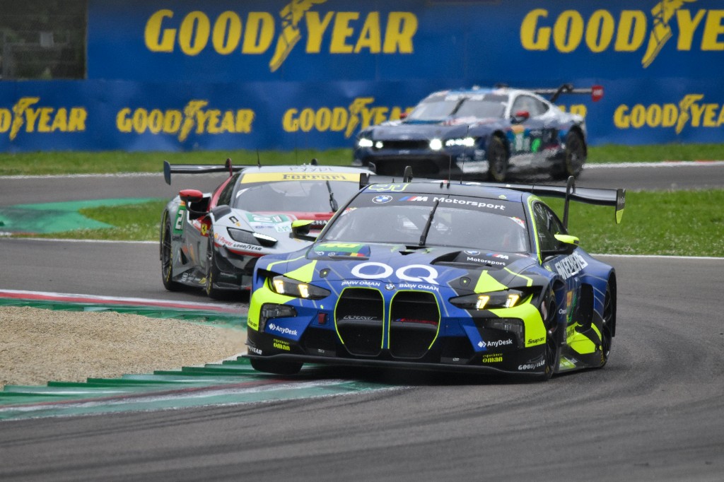 GT3 race cars competing on a track