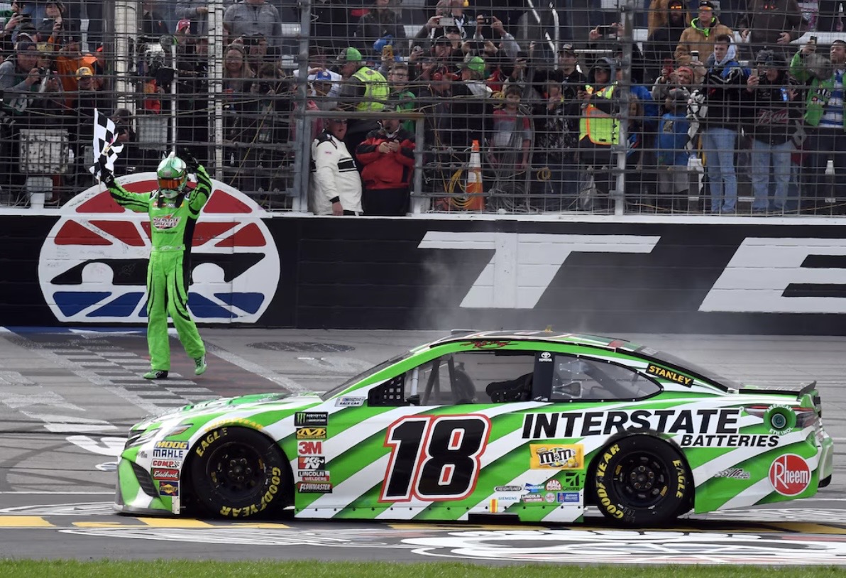 Interstate Batteries NASCAR race car celebration